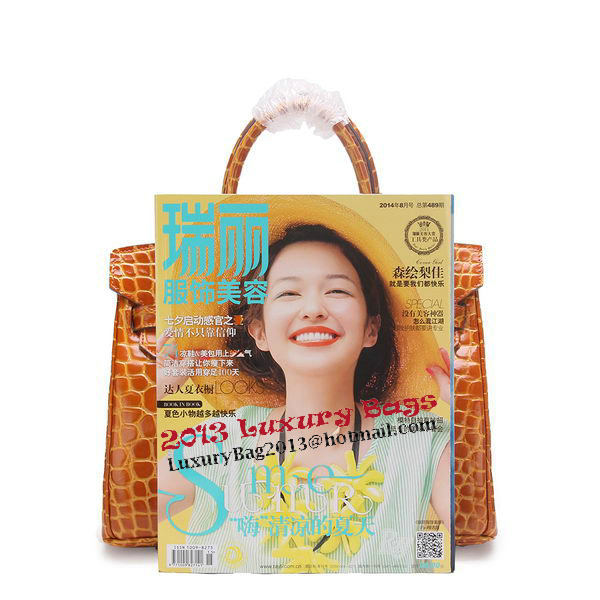 Hermes Birkin 30CM Tote Bags Wheat Iridescent Croco Leather Gold Hermes Birkin 30CM Tote Bags Wheat Iridescent Croco Leather Gold