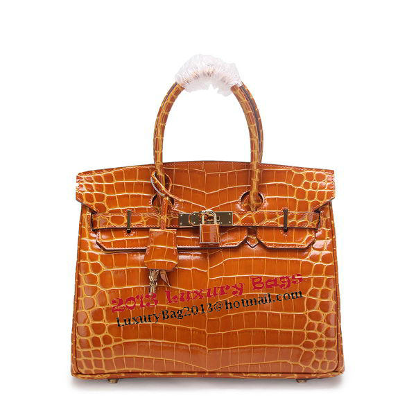 Hermes Birkin 30CM Tote Bags Wheat Iridescent Croco Leather Gold Hermes Birkin 30CM Tote Bags Wheat Iridescent Croco Leather Gold