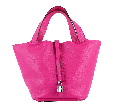 Hermes Picotin Lock PM Bag in Clemence Leather H8615 Rose Hermes Picotin Lock PM Bag in Clemence Leather H8615 Rose