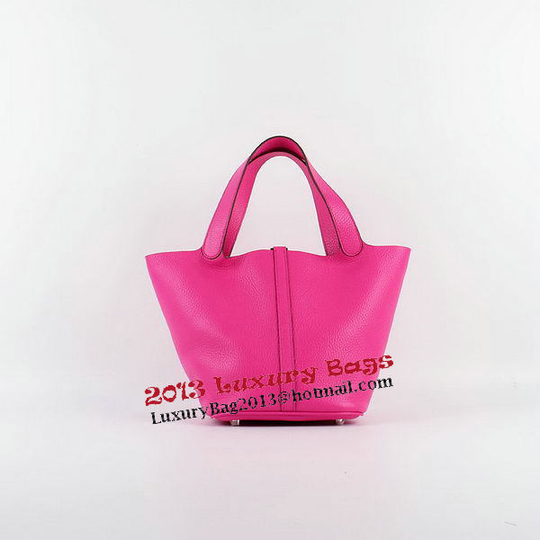 Hermes Picotin Lock PM Bag in Clemence Leather H8615 Rose Hermes Picotin Lock PM Bag in Clemence Leather H8615 Rose