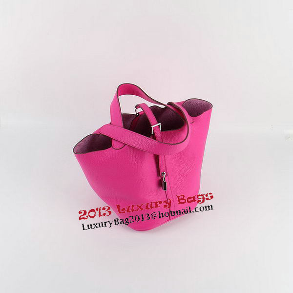 Hermes Picotin Lock PM Bag in Clemence Leather H8615 Rose Hermes Picotin Lock PM Bag in Clemence Leather H8615 Rose