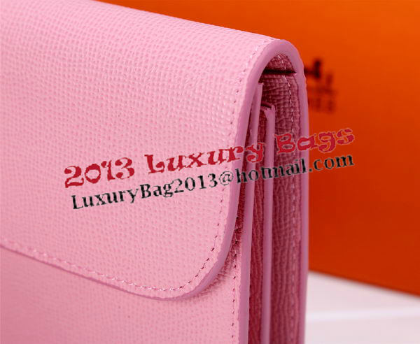 Hermes Jige Clutch Bag Calfskin Leather H8057 Pink Hermes Jige Clutch Bag Calfskin Leather H8057 Pink