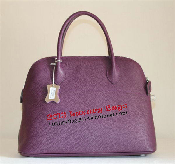 Hermes Bolide 37CM Calfskin Leather Tote Bags H509084 Purple Hermes Bolide 37CM Calfskin Leather Tote Bags H509084 Purple