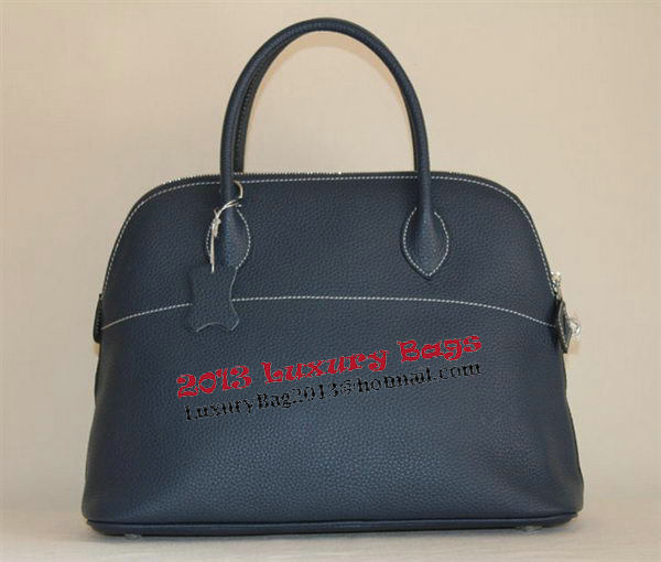 Hermes Bolide 37CM Calfskin Leather Tote Bags H509084 Royal Hermes Bolide 37CM Calfskin Leather Tote Bags H509084 Royal