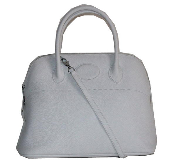 Hermes Bolide 37CM Calfskin Leather Tote Bags H509084 White Hermes Bolide 37CM Calfskin Leather Tote Bags H509084 White
