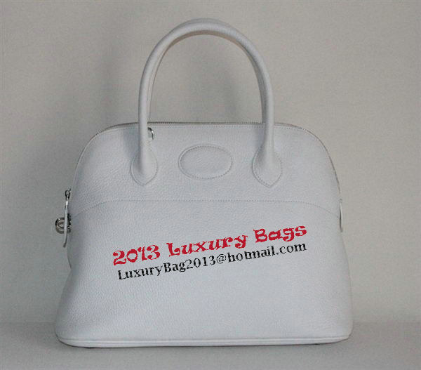 Hermes Bolide 37CM Calfskin Leather Tote Bags H509084 White Hermes Bolide 37CM Calfskin Leather Tote Bags H509084 White