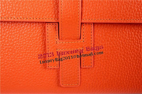 Hermes Jige Clutch Bag Calfskin Leather HQ864 Orange Hermes Jige Clutch Bag Calfskin Leather HQ864 Orange