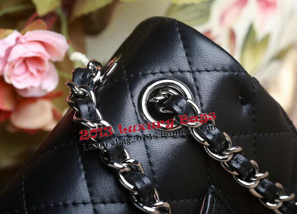 Chanel 2.55 Series Bag Original Black Sheepskin CHA1112 Silver Chanel 2.55 Series Bag Original Black Sheepskin CHA1112 Silver