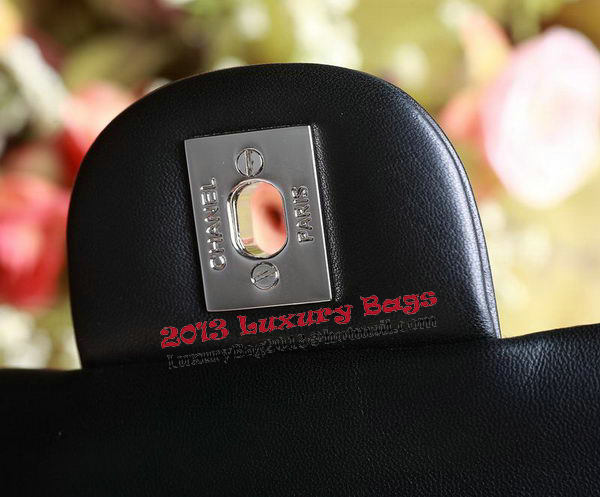 Chanel 2.55 Series Bag Original Black Sheepskin CHA1112 Silver Chanel 2.55 Series Bag Original Black Sheepskin CHA1112 Silver