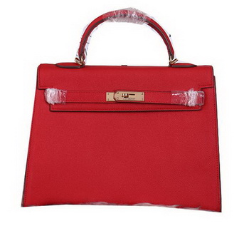 Hermes Kelly 32cm Shoulder Bags Grained Leather Burgundy Hermes Kelly 32cm Shoulder Bags Grained Leather Burgundy