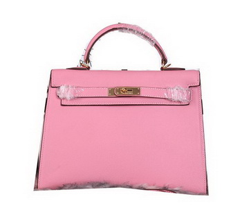 Hermes Kelly 32cm Shoulder Bags Grained Leather Pink Hermes Kelly 32cm Shoulder Bags Grained Leather Pink