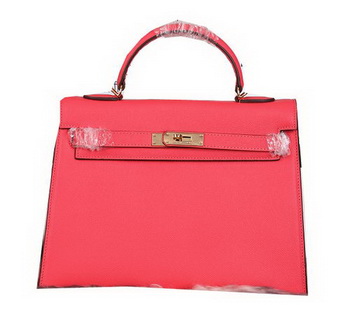Hermes Kelly 32cm Shoulder Bags Grained Leather Red Hermes Kelly 32cm Shoulder Bags Grained Leather Red