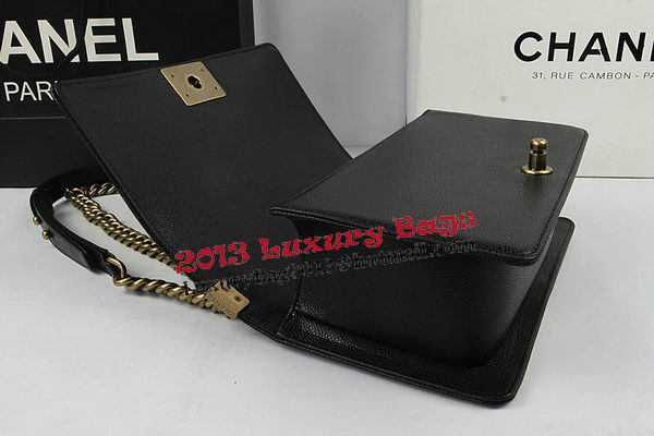 Boy Chanel Flap Shoulder Bags Black Original Cannage Pattern A67025 Gold Boy Chanel Flap Shoulder Bags Black Original Cannage Pattern A67025 Gold