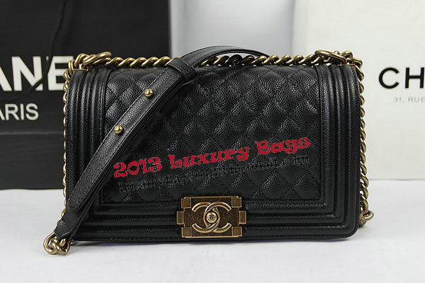 Boy Chanel Flap Shoulder Bags Black Original Cannage Pattern A67025 Gold Boy Chanel Flap Shoulder Bags Black Original Cannage Pattern A67025 Gold