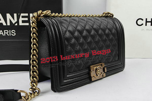 Boy Chanel Flap Shoulder Bags Black Original Cannage Pattern A67025 Gold Boy Chanel Flap Shoulder Bags Black Original Cannage Pattern A67025 Gold