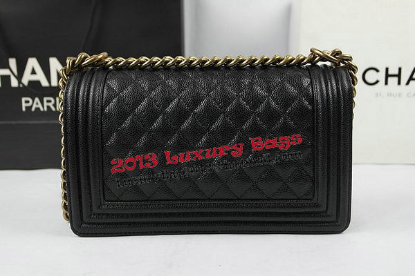 Boy Chanel Flap Shoulder Bags Black Original Cannage Pattern A67025 Gold Boy Chanel Flap Shoulder Bags Black Original Cannage Pattern A67025 Gold
