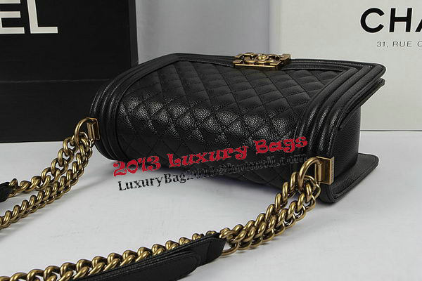 Boy Chanel Flap Shoulder Bags Black Original Cannage Pattern A67025 Gold Boy Chanel Flap Shoulder Bags Black Original Cannage Pattern A67025 Gold