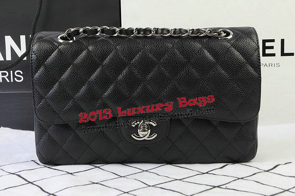 Chanel 2.55 Series Bags Black Cannage Pattern Leather CFA1112 Silver Chanel 2.55 Series Bags Black Cannage Pattern Leather CFA1112 Silver