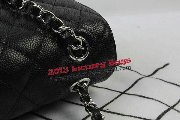 Chanel 2.55 Series Bags Black Cannage Pattern Leather CFA1112 Silver Chanel 2.55 Series Bags Black Cannage Pattern Leather CFA1112 Silver