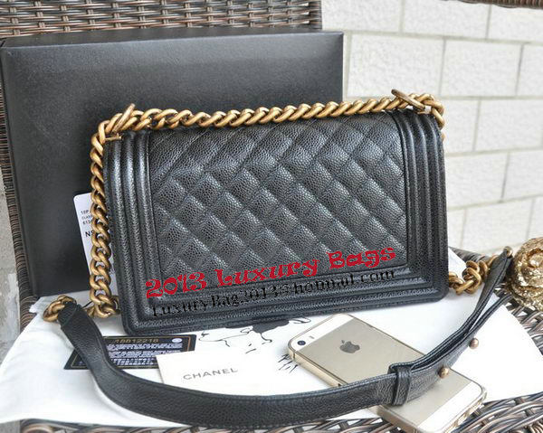 Chanel Boy Flap Shoulder Bags Black Cannage Pattern Leather A67086 Gold Chanel Boy Flap Shoulder Bags Black Cannage Pattern Leather A67086 Gold