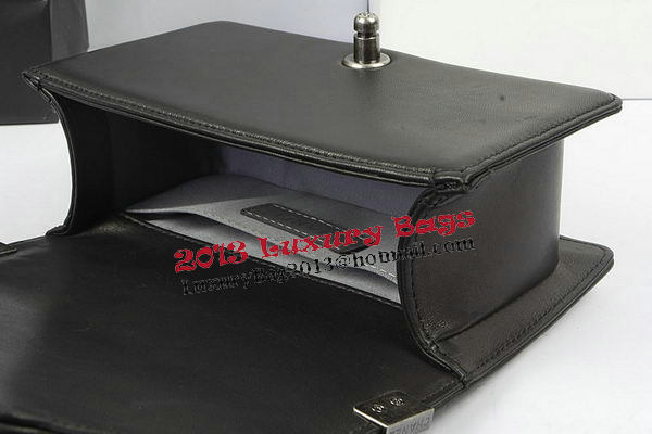 Chanel Boy Flap Shoulder Bags Black Original Lambskin Leather A67085 Silver Chanel Boy Flap Shoulder Bags Black Original Lambskin Leather A67085 Silver