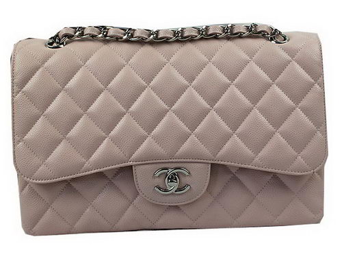 Chanel Classic Flap Bag Pink Cannage Pattern CF1113 Silver Chanel Classic Flap Bag Pink Cannage Pattern CF1113 Silver