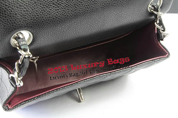 Chanel Classic MINI Flap Bag Black Cannage Pattern CF1119 Silver Chanel Classic MINI Flap Bag Black Cannage Pattern CF1119 Silver