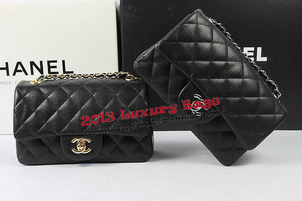 Chanel Classic MINI Flap Bag Black Cannage Pattern CF1119 Silver Chanel Classic MINI Flap Bag Black Cannage Pattern CF1119 Silver