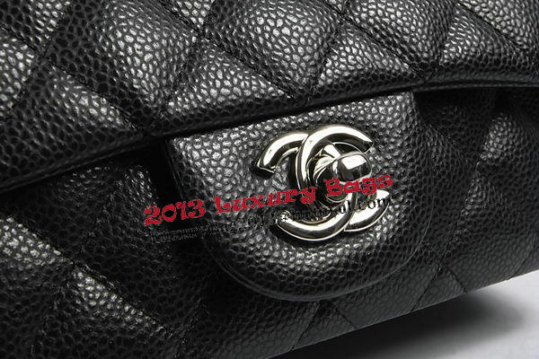 Chanel Classic MINI Flap Bag Black Cannage Pattern CF1119 Silver Chanel Classic MINI Flap Bag Black Cannage Pattern CF1119 Silver