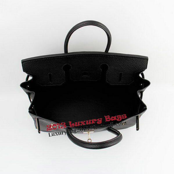 Hermes Birkin 35CM Tote Bags Black Grainy Leather H-35 Gold Hermes Birkin 35CM Tote Bags Black Grainy Leather H-35 Gold