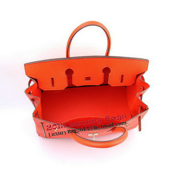 Hermes Birkin 35CM Tote Bags Orange Grainy Leather H-35 Gold Hermes Birkin 35CM Tote Bags Orange Grainy Leather H-35 Gold