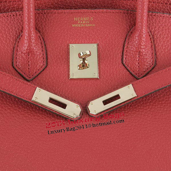 Hermes Birkin 35CM Tote Bags Red Grainy Leather H-35 Gold Hermes Birkin 35CM Tote Bags Red Grainy Leather H-35 Gold