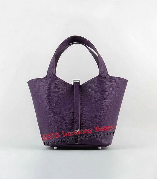 Hermes Picotin Lock MM Bags Clemence Leather H8616 Purple Hermes Picotin Lock MM Bags Clemence Leather H8616 Purple