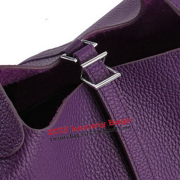 Hermes Picotin Lock MM Bags Clemence Leather H8616 Purple Hermes Picotin Lock MM Bags Clemence Leather H8616 Purple