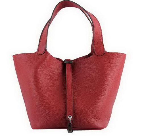 Hermes Picotin Lock MM Bags Clemence Leather H8616 Red Hermes Picotin Lock MM Bags Clemence Leather H8616 Red