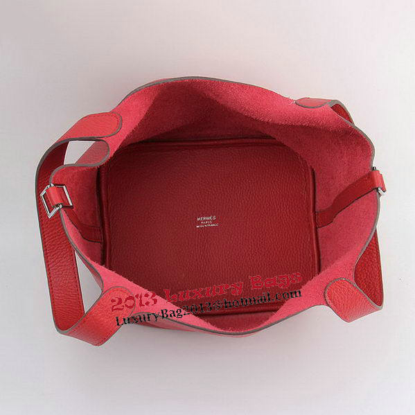 Hermes Picotin Lock MM Bags Clemence Leather H8616 Red Hermes Picotin Lock MM Bags Clemence Leather H8616 Red