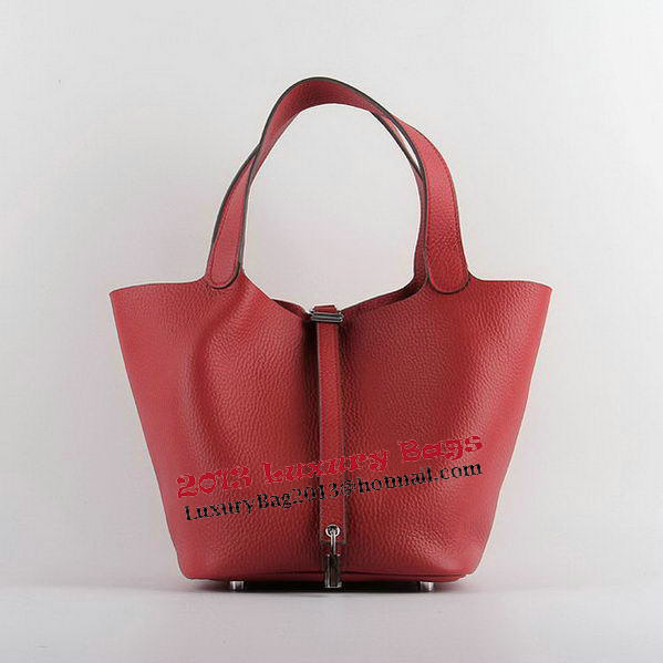 Hermes Picotin Lock MM Bags Clemence Leather H8616 Red Hermes Picotin Lock MM Bags Clemence Leather H8616 Red