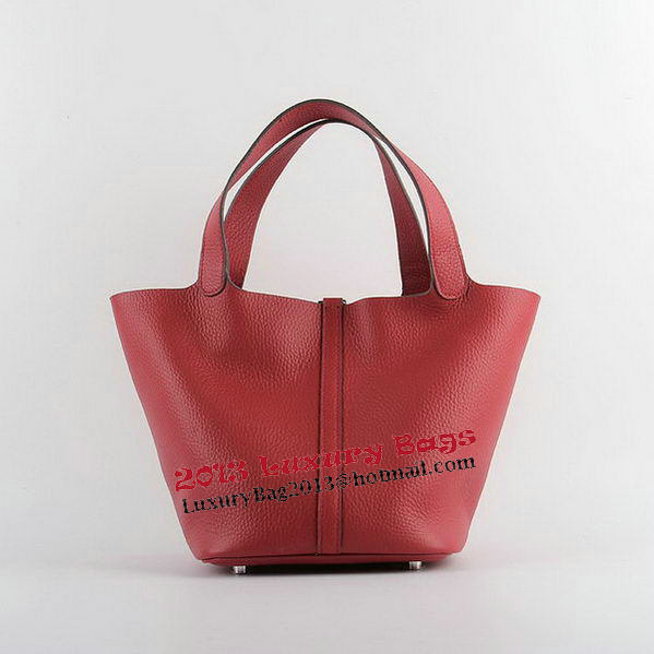 Hermes Picotin Lock MM Bags Clemence Leather H8616 Red Hermes Picotin Lock MM Bags Clemence Leather H8616 Red