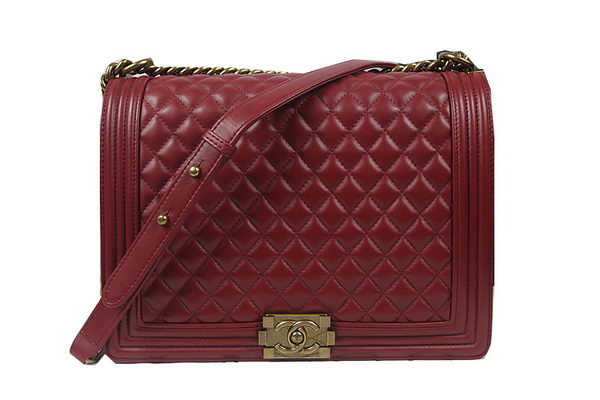 Boy Chanel Flap Shoulder Bag Burgundy Original Sheepskin A67087 Brass Boy Chanel Flap Shoulder Bag Burgundy Original Sheepskin A67087 Brass