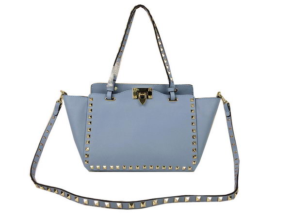 Valentino Garavani Rockstud mini Tote Bag Original Leather VG1916 SkyBlue Valentino Garavani Rockstud mini Tote Bag Original Leather VG1916 SkyBlue