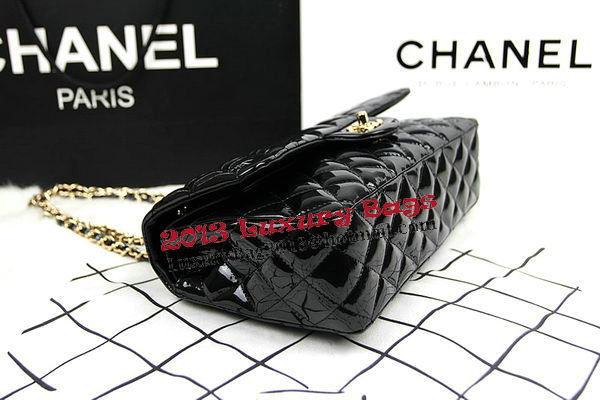 Chanel 2.55 Series Bags Black Original Patent Leather A1112 Gold Chanel 2.55 Series Bags Black Original Patent Leather A1112 Gold