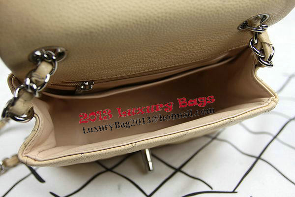 Chanel Classic MINI Flap Bag CF1115 Apricot Cannage Pattern Silver Chanel Classic MINI Flap Bag CF1115 Apricot Cannage Pattern Silver