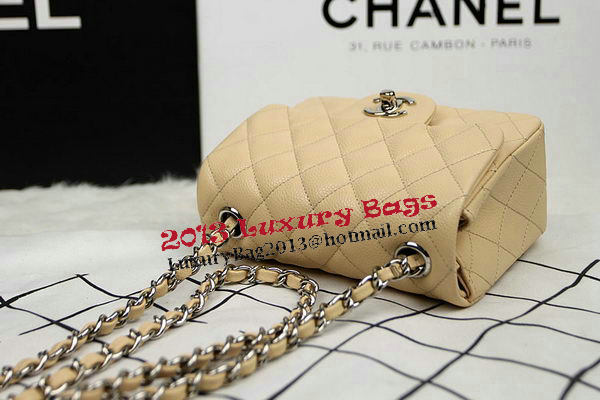 Chanel Classic MINI Flap Bag CF1115 Apricot Cannage Pattern Silver Chanel Classic MINI Flap Bag CF1115 Apricot Cannage Pattern Silver