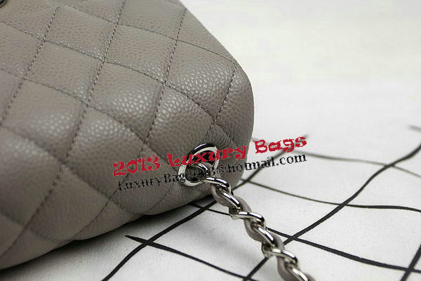 Chanel Classic MINI Flap Bag CF1115 Grey Cannage Pattern Silver Chanel Classic MINI Flap Bag CF1115 Grey Cannage Pattern Silver