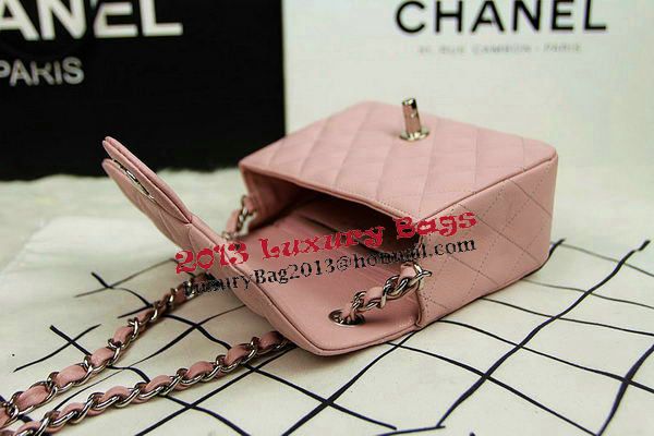 Chanel Classic MINI Flap Bag CF1115 Pink Cannage Pattern Silver Chanel Classic MINI Flap Bag CF1115 Pink Cannage Pattern Silver
