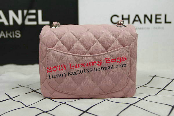 Chanel Classic MINI Flap Bag CF1115 Pink Cannage Pattern Silver Chanel Classic MINI Flap Bag CF1115 Pink Cannage Pattern Silver
