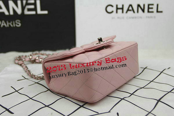 Chanel Classic MINI Flap Bag CF1115 Pink Cannage Pattern Silver Chanel Classic MINI Flap Bag CF1115 Pink Cannage Pattern Silver