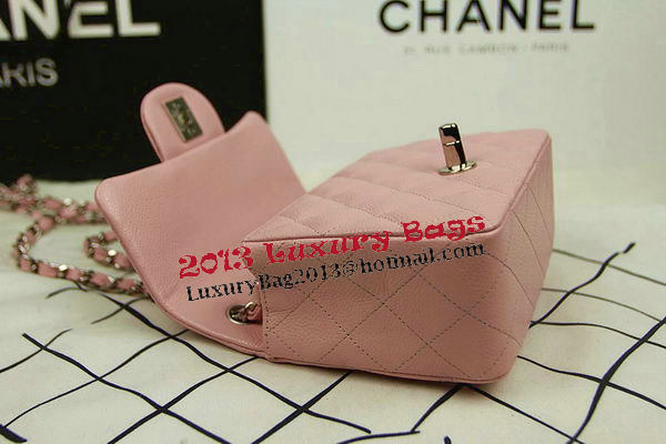 Chanel Classic MINI Flap Bag CF1115 Pink Cannage Pattern Silver Chanel Classic MINI Flap Bag CF1115 Pink Cannage Pattern Silver