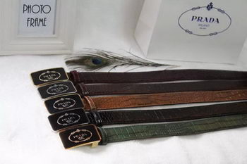Prada 35mm Belt Croco Leather PB1128B Prada 35mm Belt Croco Leather PB1128B