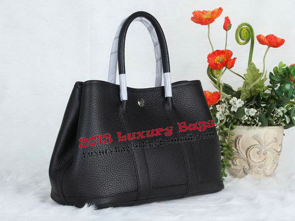 Hermes Garden Party 30cm Tote Bag Grainy Leather Black Hermes Garden Party 30cm Tote Bag Grainy Leather Black